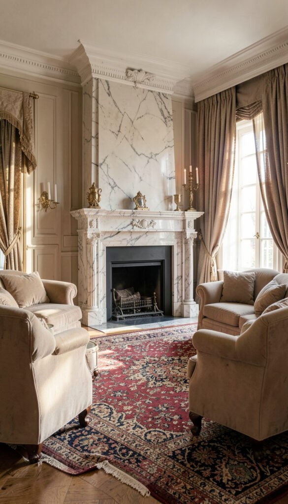 Sala Clásica con Chimenea - Fondos de Salas