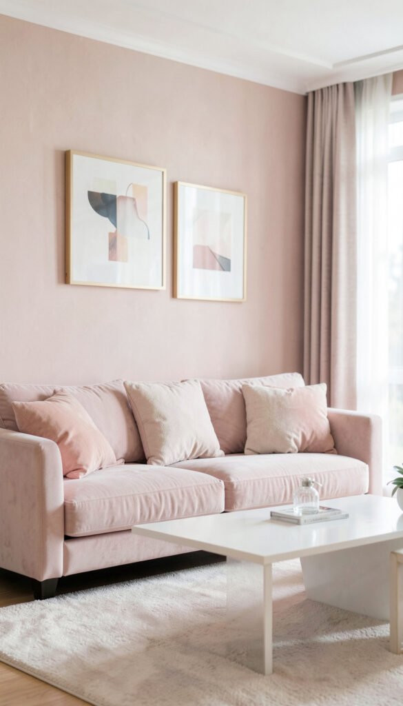 Sala Moderna en Tonos Pastel - Fondos de Salas