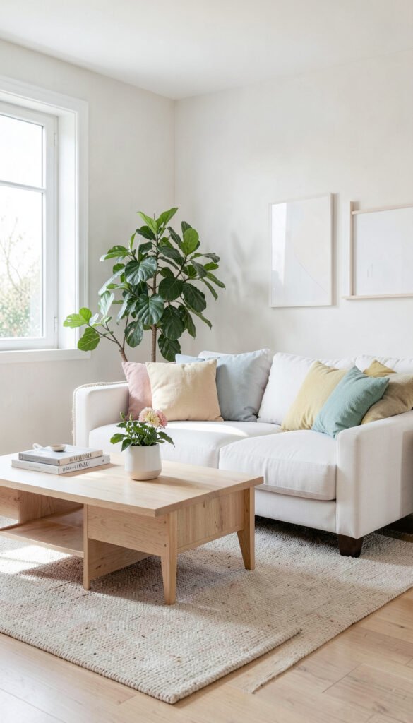 Sala escandinava acogedora - Fondos de Salas