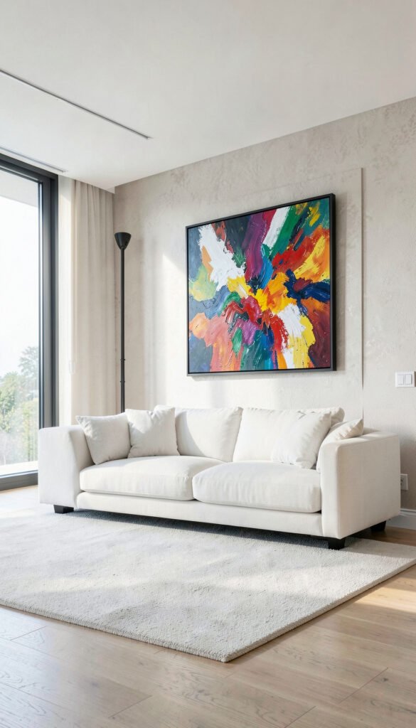 Sala Moderna con Arte Abstracto - Fondos de Salas