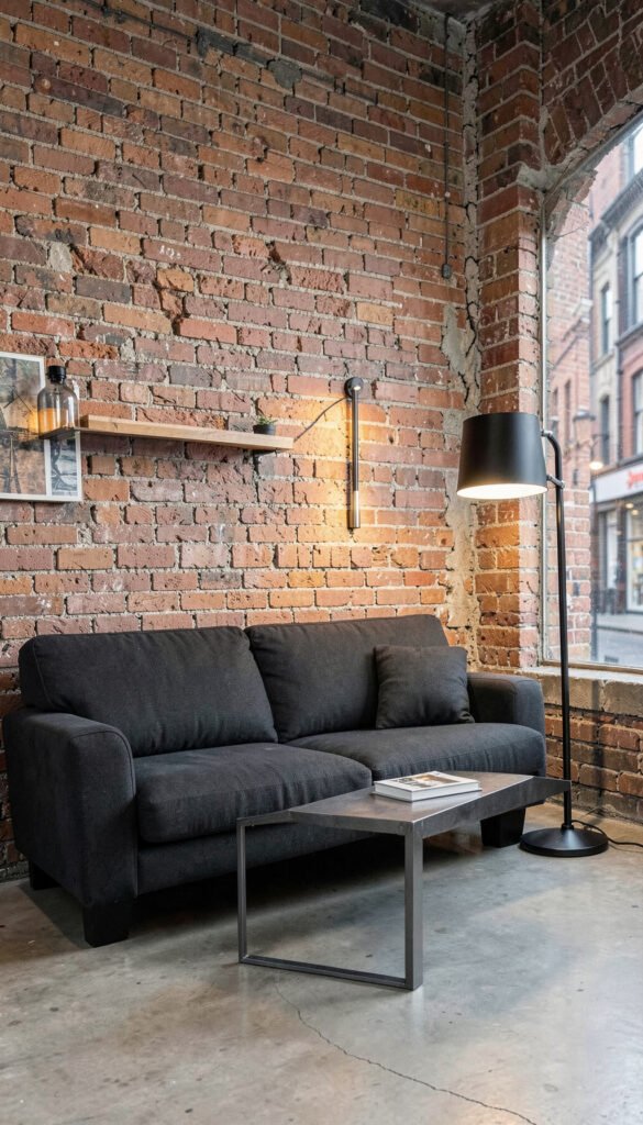 Sala industrial con ladrillo expuesto - Fondos de Salas