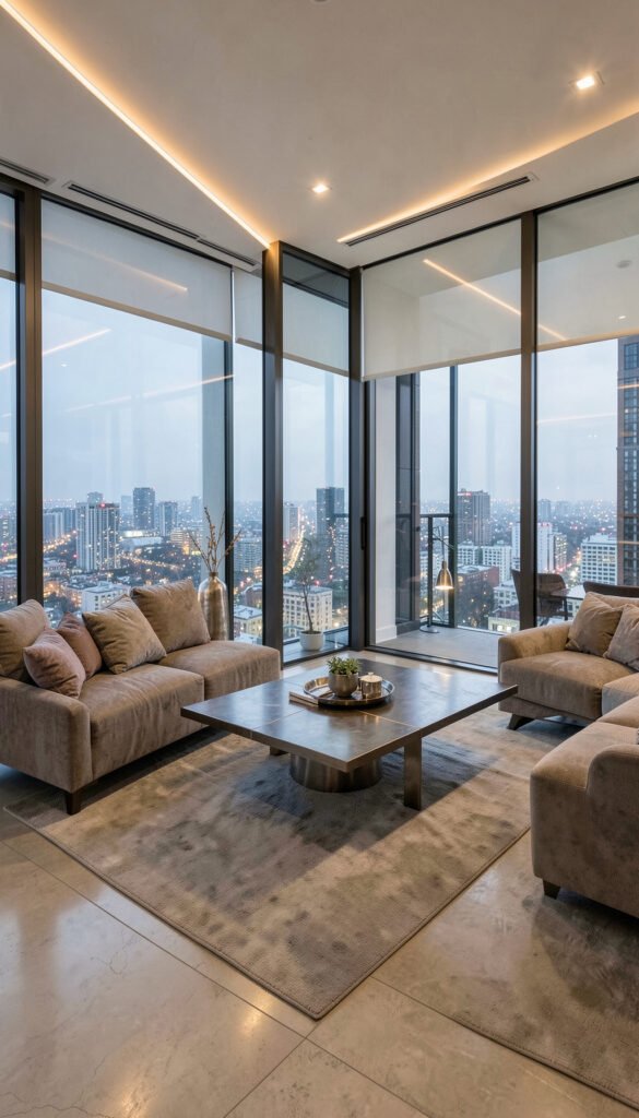 Diseño Moderno con Vista Panorámica - Fondos de Salas