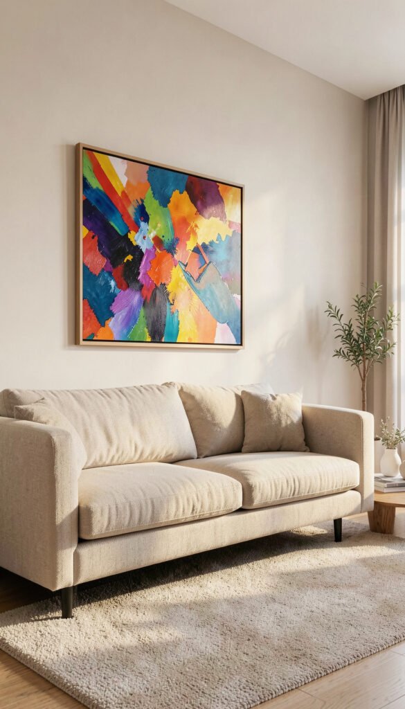 Sala con arte abstracto - Fondos de Salas