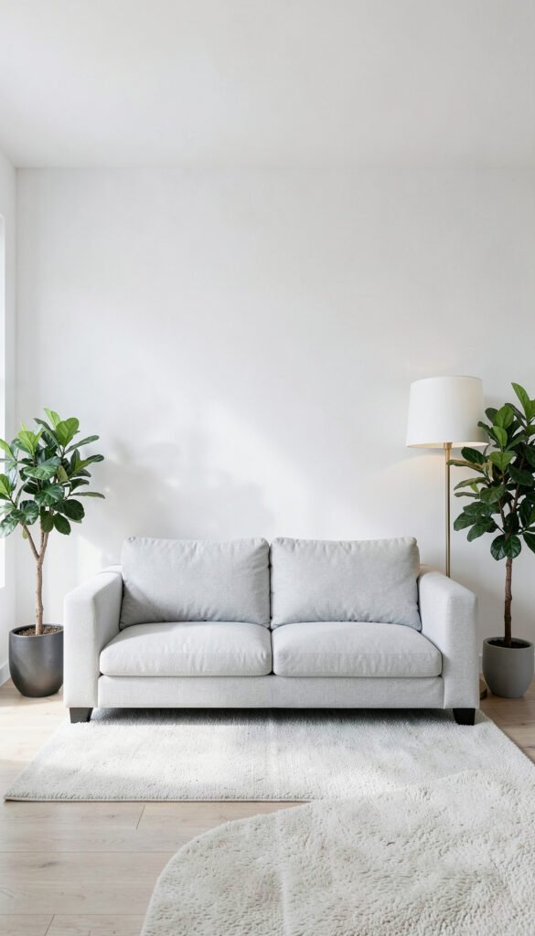 Sala Minimalista en Blanco - Fondos de Salas