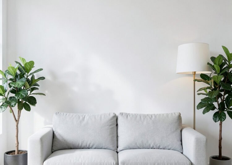 Sala Minimalista en Blanco - Fondos de Salas